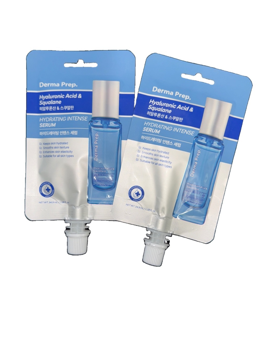 Derma Prep Hyaluronic Acid & Squalane Hydrating Intense Serum 1.18oz 2pk
